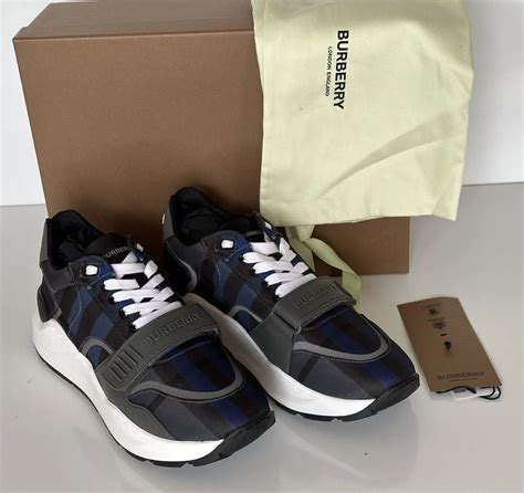 navy blue burberry sneakers